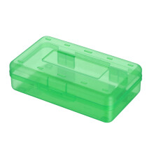 Clear Transparent Marker Box, 8.1x4.8x2.3", Snap-Tight Lid, Stackable Storage for Office & School Supplies