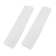 Car Seatbelt Pad Covers Plush Universal 2 Pcs 30x7cm White
