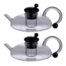 Innovessa Heatable Glass Teapot Set with Filters 20oz 2pcs