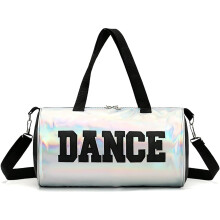 Borsa da ballo/balletto per ragazze, mini borsa da viaggio in PU, rosa e argento