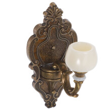 Miniature Dollhouse Lamp Miniature Alloy Wall Light Doll House Mini Wall Light Mini House Scene Wall Lamp Dollhouse Light Photo Prop
