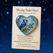 Cute Birds Heart Hug Pocket – Clear Acrylic Card Pocket,