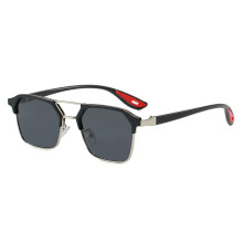 New Men's Metal Double Beam Polarized Sunglasses Square Anti Glare Driving Sun Glasses Man PhotochromicTransparent Anti Blue Light Glasses
