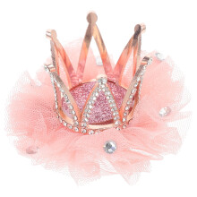 Hairpin Clips Crown Pink 8.8 cm x 5 cm