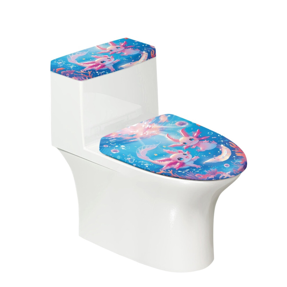 Toilet Lid Cover Elastic Fabric Dust-Resistant Adjustable 975221510389