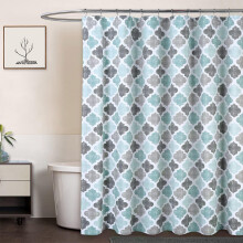 Tessuto per tenda da doccia con motivo geometrico a quadrifoglio 72x72
