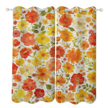 Rideaux occultants thermiques à imprimé floral pour chambre à coucher