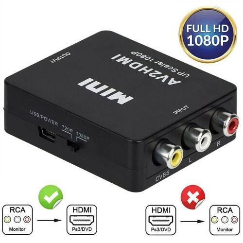 Μετατροπέας RCA AV σε HDMI για Wii NES SNES 2