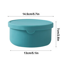 Leak-Proof Heat-Resistant Silicone Lunch Box with Lid – Fresh-Keeping, Portable Thermal Food Container for Students & Workers