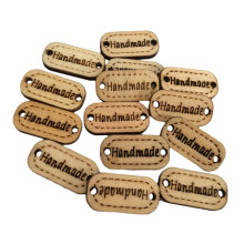 Light Brown Wooden Buttons 2-Hole 24mm x 17mm 200Pcs