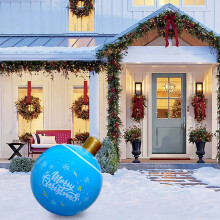 Outdoor Christmas Ball PVC Red Blue 19.68 Inch