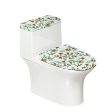 Toilet Covers Set with Fits All Toilet Shapes 2 Pieces Bathroom Toilet Lid Cover Set U-Shaped for Elastic Bottom