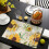 Sets de table bohèmes tournesol en lin, lot de 6 3
