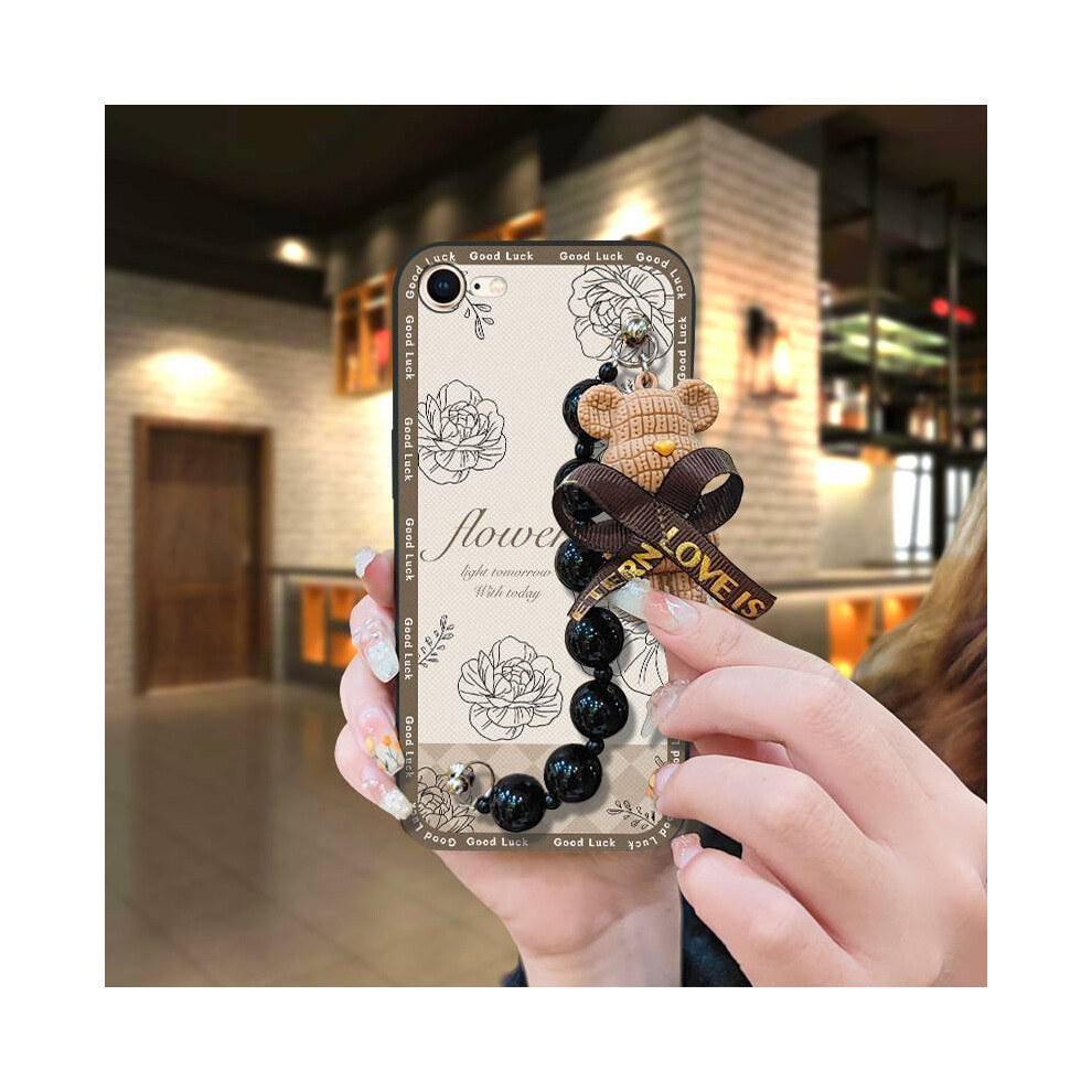 Pearl Pendant Phone Case For Iphone 7/8/Se Black 9023022295279
