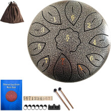 Steel Tongue Drum G Tone 11 Notes with Carry Bag and