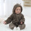 Combinaison peluche oreilles d'ours pour bébé 0-3 mois, marron 2