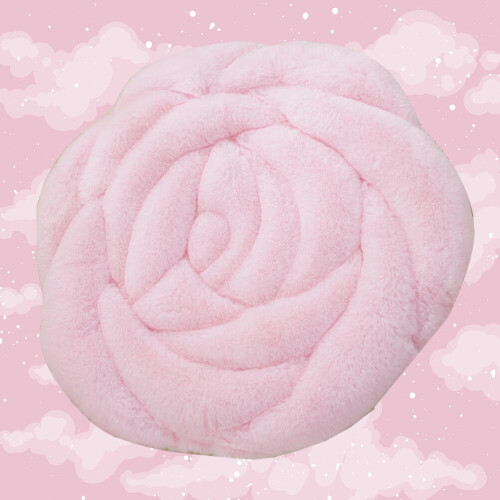 Pluche rozen zitkussen lichtroze 1 stuk 1