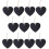 Black Wooden Hanging Ornaments with String 40pcs 4