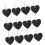 Black Wooden Hanging Ornaments with String 40pcs 7