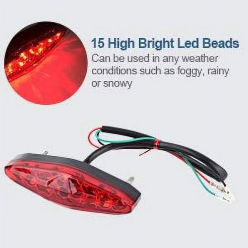 Πίσω φως μοτοσικλέτας 12V με 15 LED 2