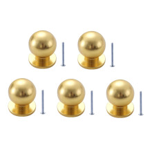 5-Pack Champagne Bronze Cabinet Knobs, Satin Brass Drawer Pulls for Furniture, Wardrobes & Cabinetry (Matte Finish)