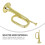 Trumpet Bugle Copper Golden Bulge Shape 1 Set 2