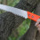 Curved Blade Folding Hand Saw woodworking tool orange 6