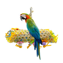 Parrot Perch Feeder Climbing Toy Colorful
