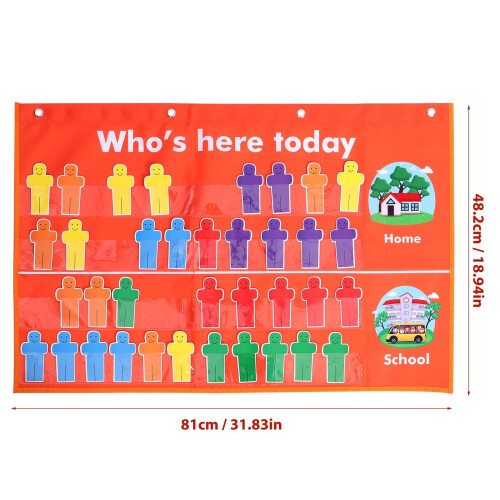 Attendance Pocket Chart for Classroom 1 pack 1