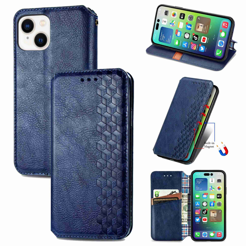 Iphone 14 Wallet Case Pu Leather Flip Folio With Rfid 971050510637