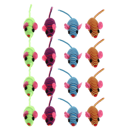 Elastic Rope Mouse Toy for Cats 12 Pieces