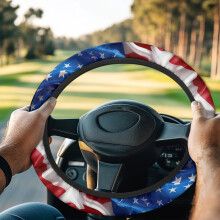 American Flag Golf Cart Steering Wheel Cover Universal