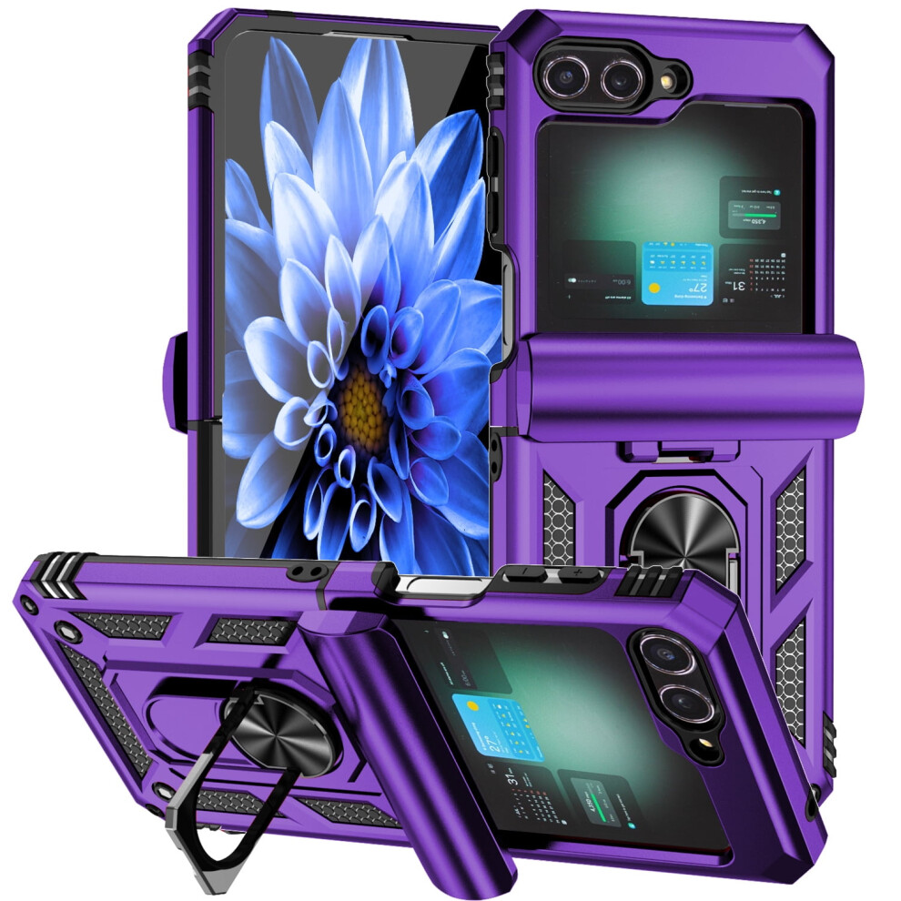 Samsung Galaxy Z Flip 7 Fe And Z Flip 6 Rugged Case Purple 968604653698