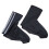 Surchaussures coupe-vent noires en PU avec tissu élastique et fermeture éclair 6