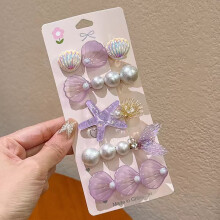 Shell Pearl Starfish Hair Clip Set for Women and Girls