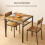 Dining Set for 2 Wooden Retro Table and Chairs 2