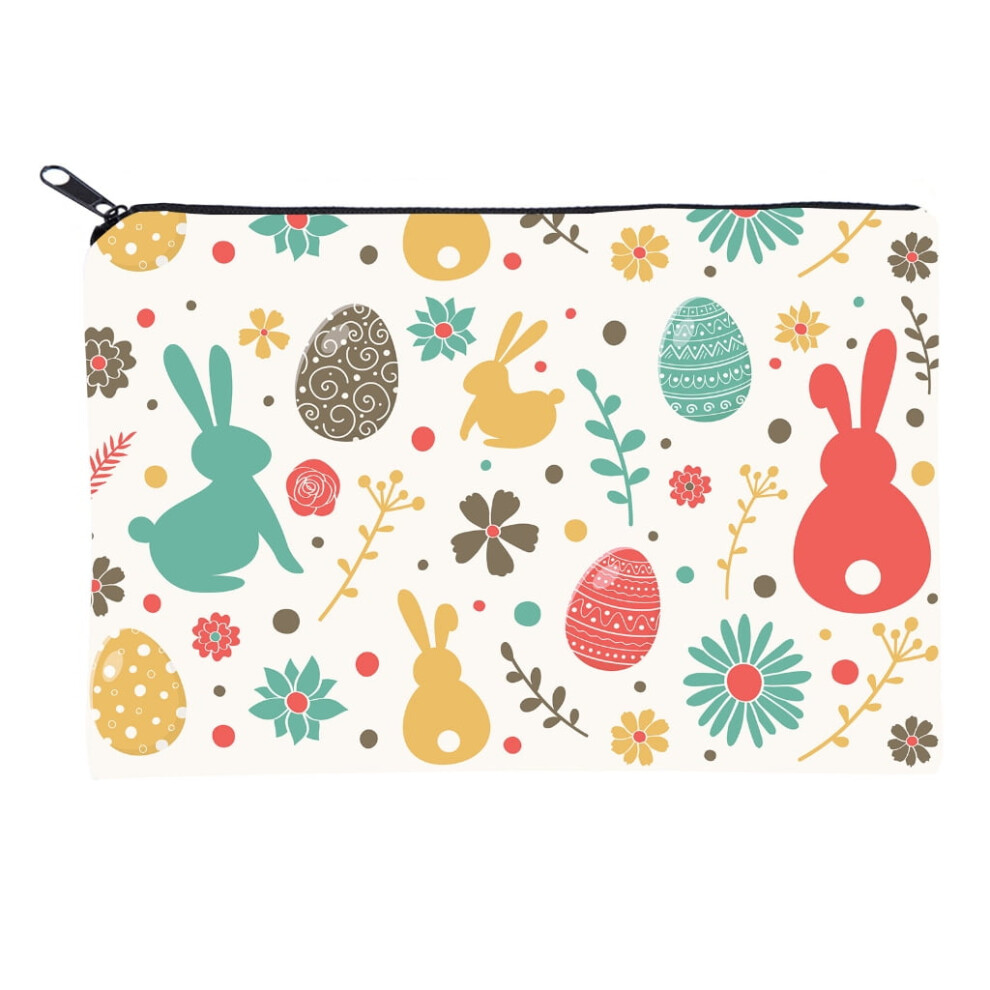 Toiletry Bag Easter Rabbit Design Soft Makeup Pouch