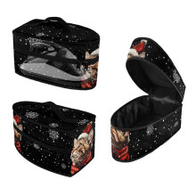 Draagbare polyester etui met sneeuwvlokkenmotief voor stoomstrijkijzer.