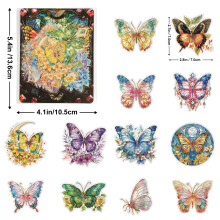 PET Gold Foil Vintage Floral Leaf Stickers 30 Sheets