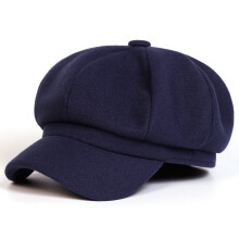 Gorra de mujer estilo Newsboy de mezclilla vintage, boina estructurada de 8 paneles.