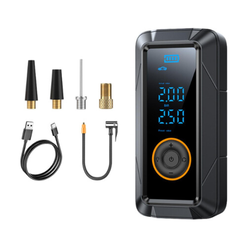 Tire Inflator Compact Rechargeable with Digital Pressure
