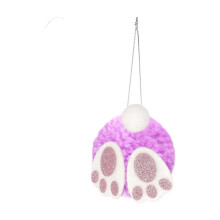 Décoration suspendue en forme de pattes de lapin de Pâques, ornement printanier amusant