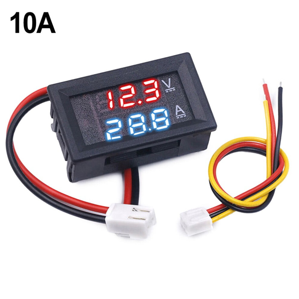Dc Voltmeter Ammeter 0-100V 10A Dual Digital Led Gauge 959110538715