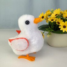 Electronic Walking Quacking Duck Plush Toy White