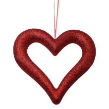 Pierres décoratives en forme de cœur rouge en acrylique de 30 cm (11,81 pouces) pour la Saint-Valentin