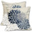 Fodere per cuscini floreali blu scuro, set da 2 pezzi, 45x45 cm (18x18 pollici). 1