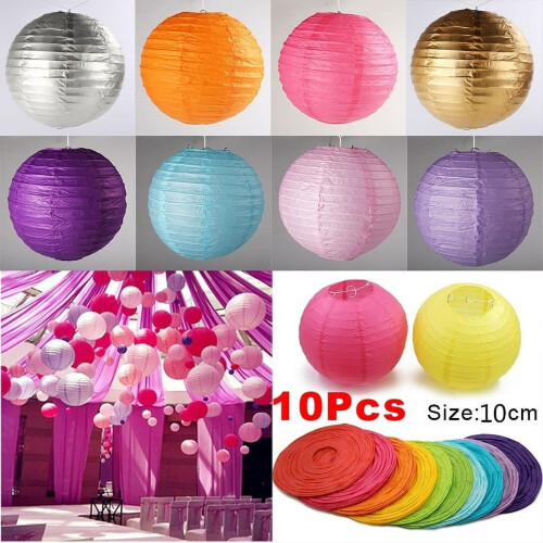 White Round Paper Lanterns 10cm 60/50/40/30/20/10pcs