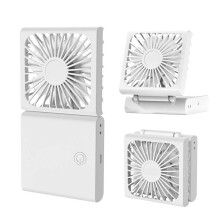 Ventilatore da collo portatile ricaricabile tramite USB, 3 velocità, pieghevole