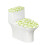 Ensemble de 2 couvre-abattants de toilette à motif trèfle, souples et élastiques. 1