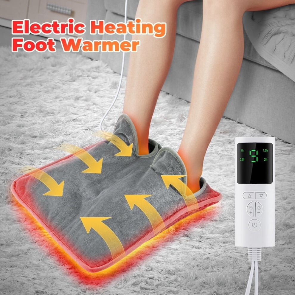 Electric Heated Foot Warmer with Washable Flannel Cover